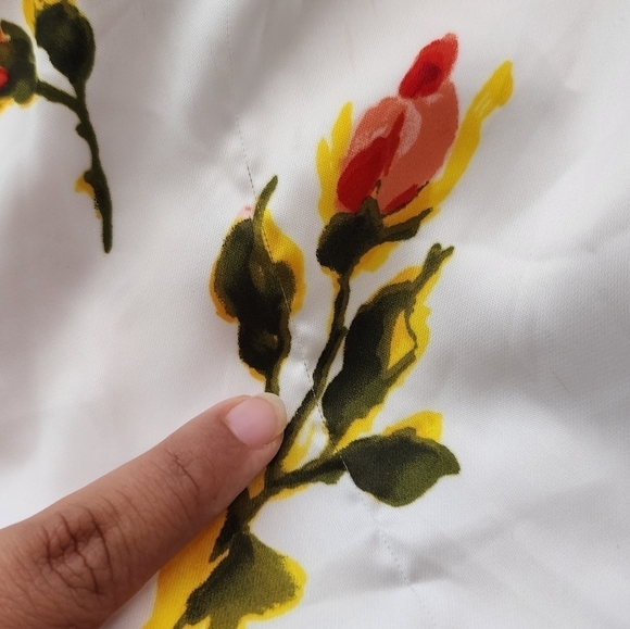 Show Me Your Mumu Jamie White Floral Long Sleeve Slip Tunic Mini Dress Boho M - Picture 12 of 13